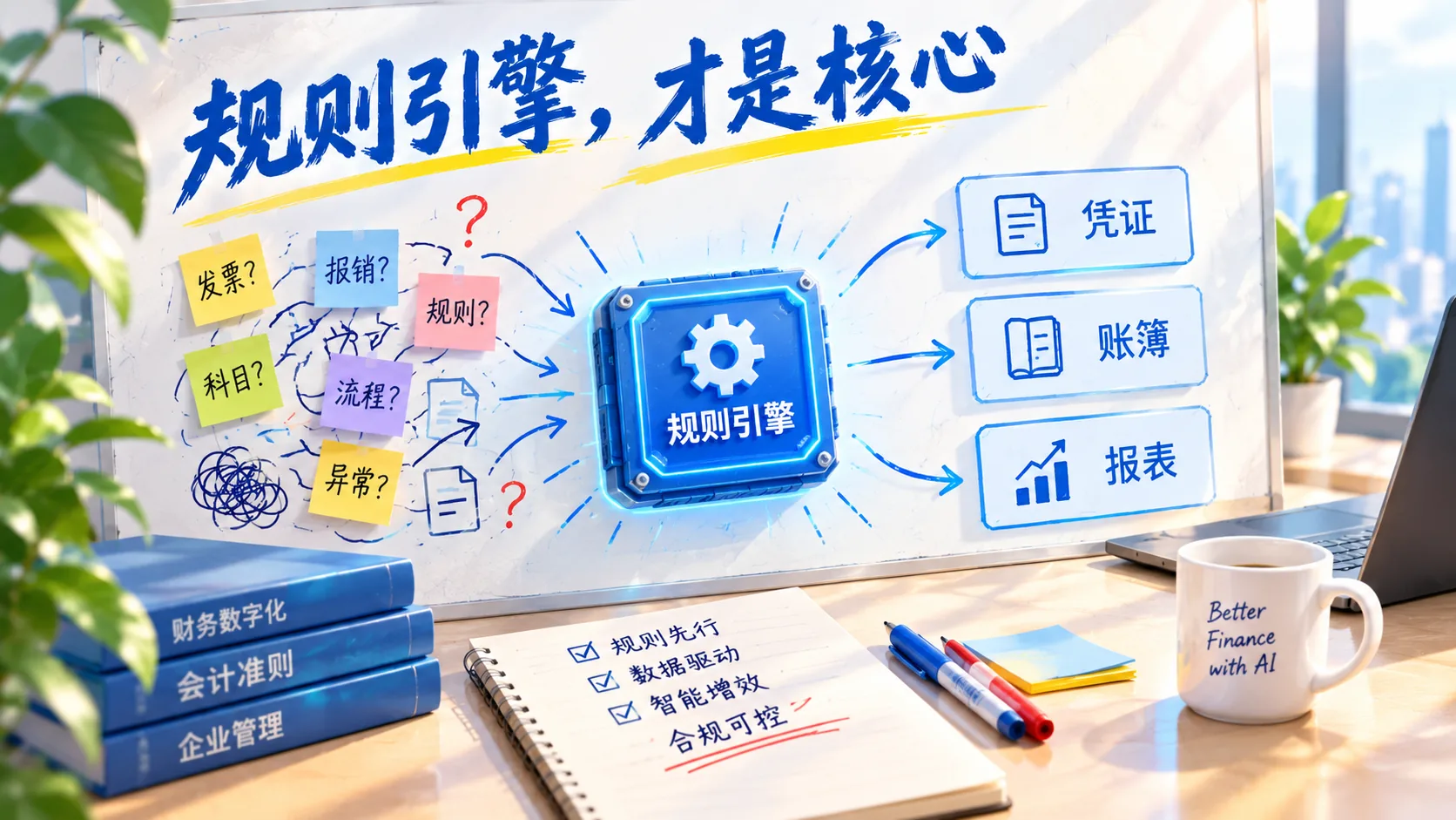 财政部会计数智化文件:以规则引擎为核心的技术栈示意