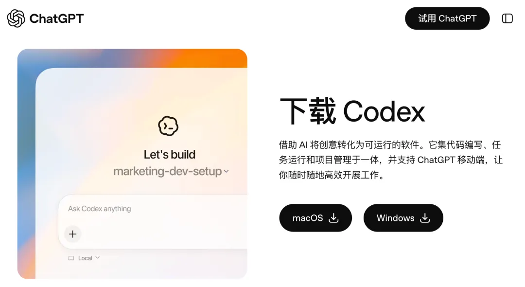 Codex 桌面版下载入口